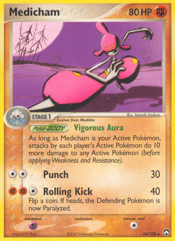 Medicham 34/108 Pokémon EX Power Keepers (2007) English card — catalogue reference