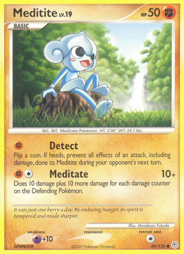 Meditite 89/130 Pokémon Diamond & Pearl (2007) English card — catalogue reference
