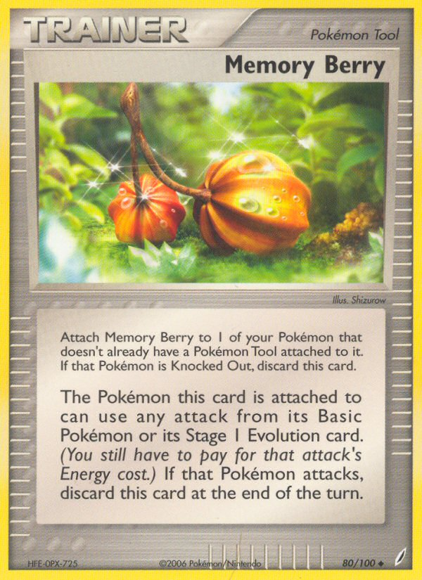 Memory Berry 80/100 Pokémon EX Crystal Guardians (2006) English card — catalogue reference