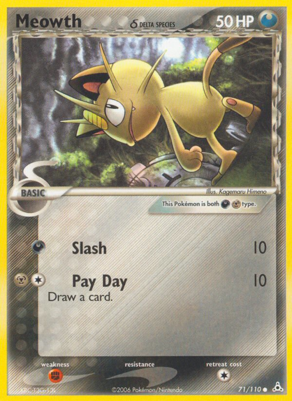 Meowth δ 71/110 Pokémon EX Holon Phantoms (2006) English card — catalogue reference