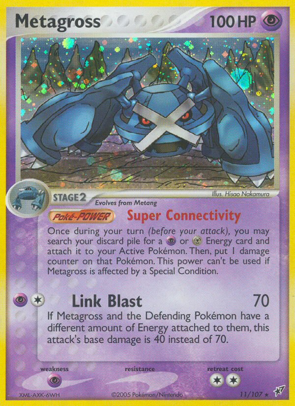 Metagross 11/107 Pokémon EX Deoxys (2005) English card — catalogue reference