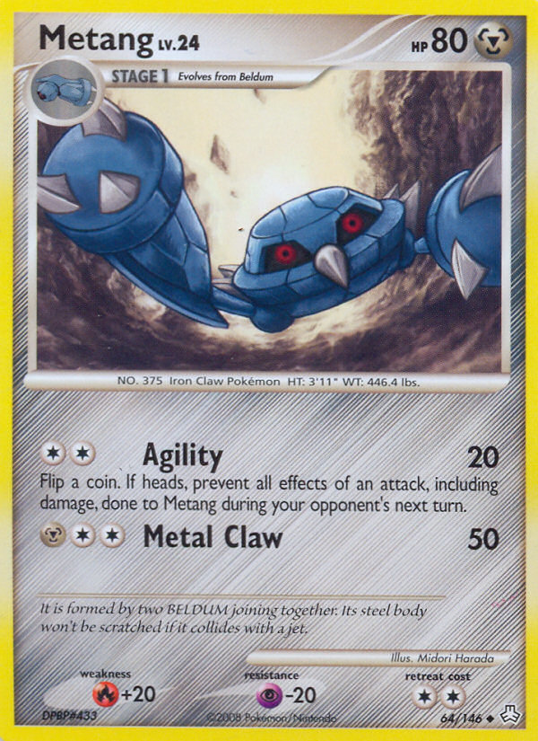 Metang 64/146 Pokémon Legends Awakened (2008) English card — catalogue reference