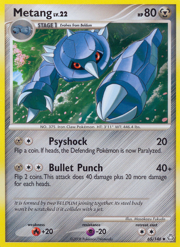 Metang 65/146 Pokémon Legends Awakened (2008) English card — catalogue reference