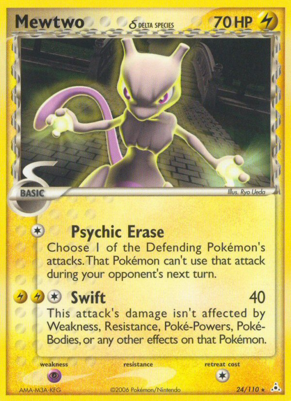Mewtwo δ 24/110 Pokémon EX Holon Phantoms (2006) English card — catalogue reference