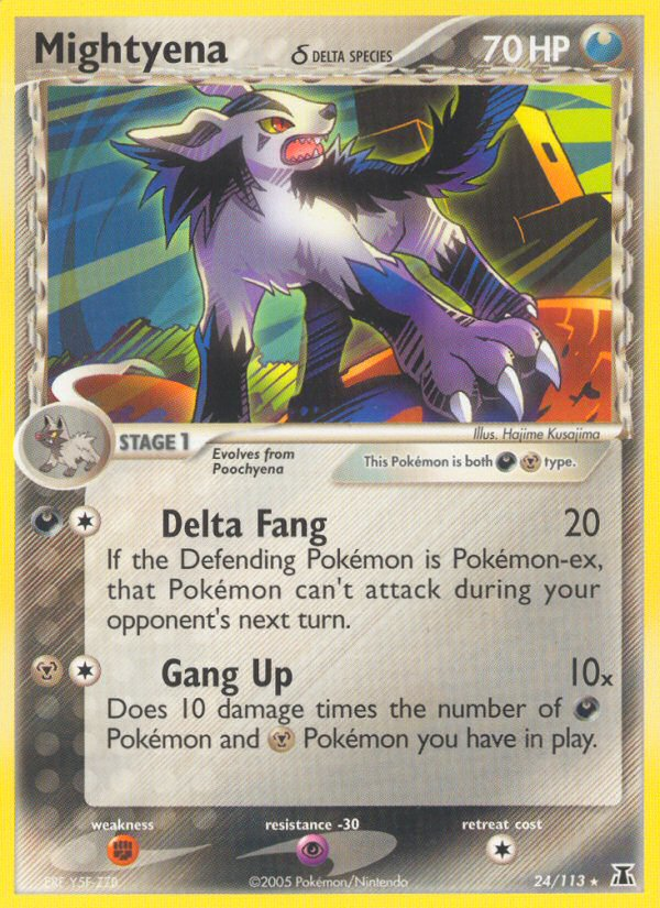Mightyena δ 24/113 Pokémon EX Delta Species (2005) English card — catalogue reference