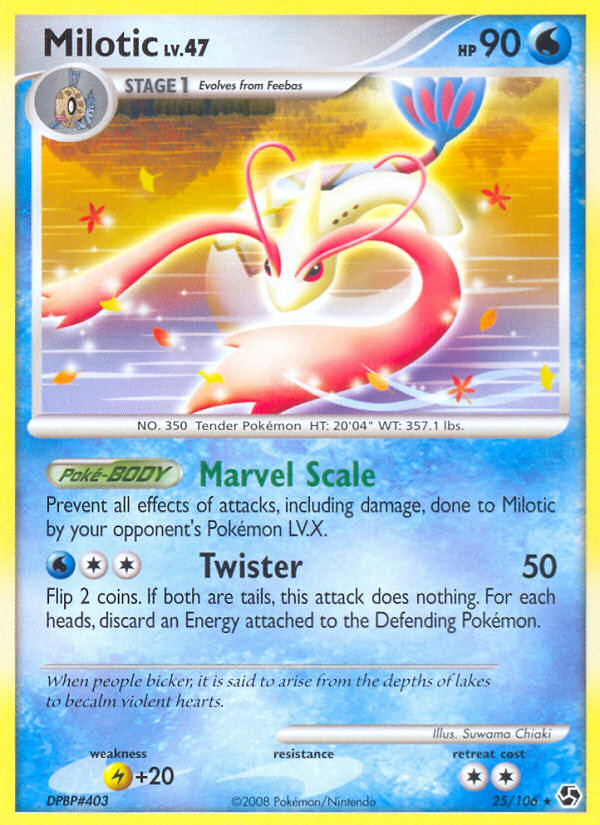 Milotic 25/106 Pokémon Great Encounters (2008) English card — catalogue reference