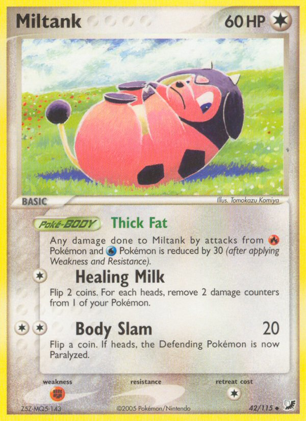 Miltank 42/115 Pokémon EX Unseen Forces (2005) English card — catalogue reference