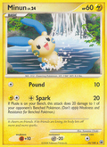 Minun 25/100 Pokémon Majestic Dawn (2008) English card — catalogue reference