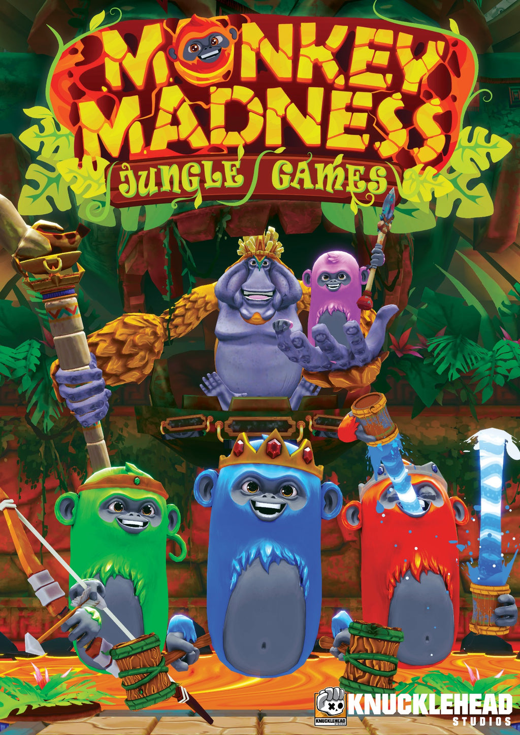 Monkey Madness Jungle Games VR poster featuring colourful cartoon monkeys at GATECRASH Chesterfield