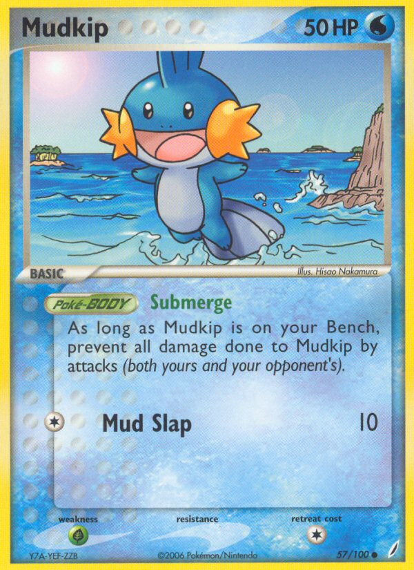 Mudkip 57/100 Pokémon EX Crystal Guardians (2006) English card — catalogue reference