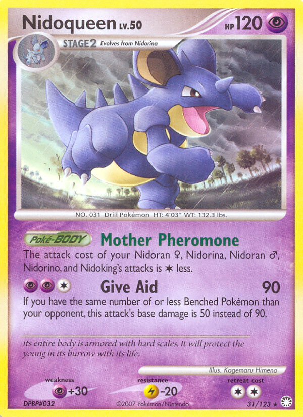 Nidoqueen 31/123 Pokémon Mysterious Treasures (2007) English card — catalogue reference