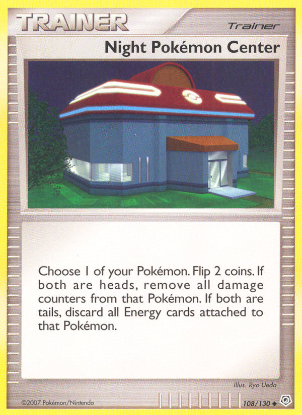 Night Pokémon Center 108/130 Pokémon Diamond & Pearl (2007) English card — catalogue reference