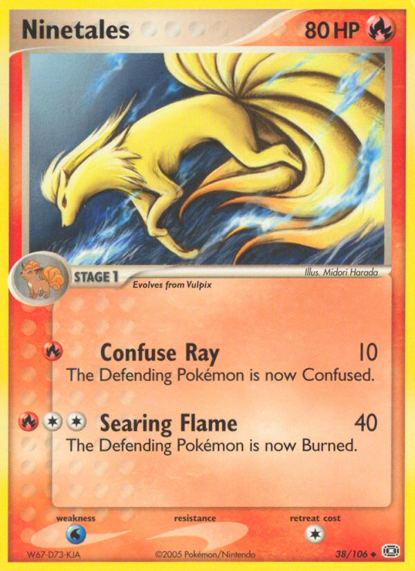 Ninetales 38/106 Pokémon EX Emerald (2005) English card — catalogue reference