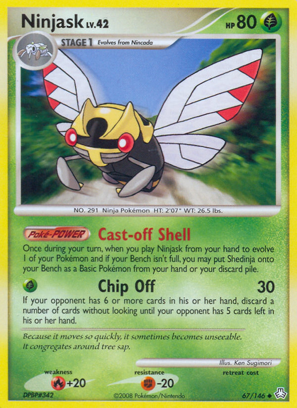 Ninjask 67/146 Pokémon Legends Awakened (2008) English card — catalogue reference