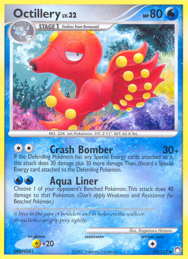 Octillery 57/123 Pokémon Mysterious Treasures (2007) English card — catalogue reference