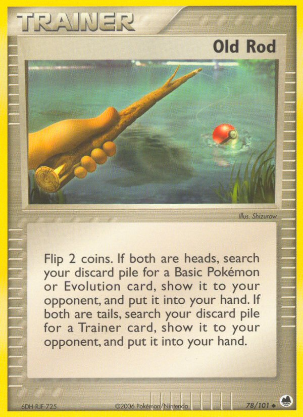 Old Rod 78/101 Pokémon EX Dragon Frontiers (2006) English card — catalogue reference