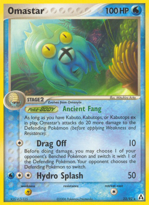 Omastar 23/92 Pokémon EX Legend Maker (2006) English card — catalogue reference