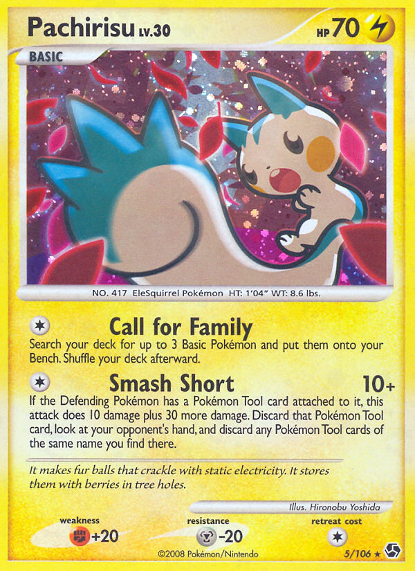 Pachirisu 5/106 Pokémon Great Encounters (2008) English card — catalogue reference