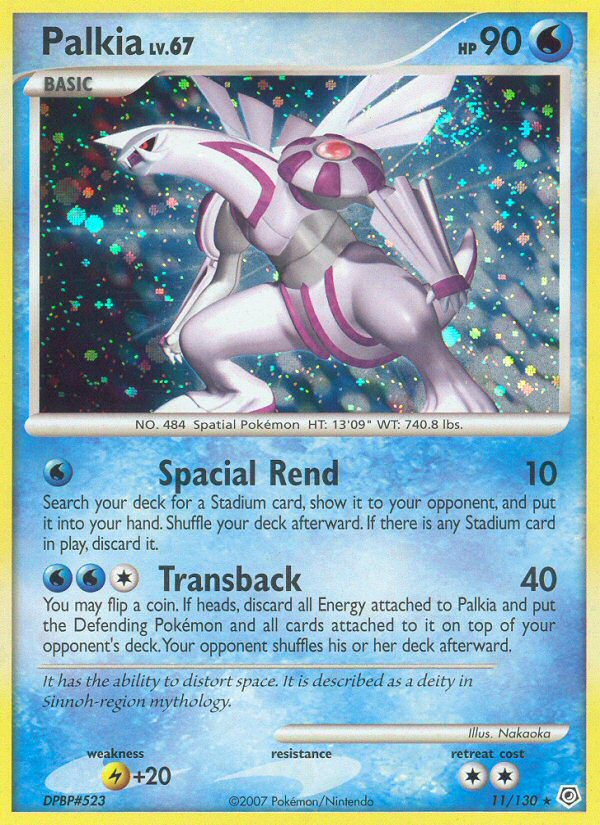 Palkia 11/130 Pokémon Diamond & Pearl (2007) English card — catalogue reference