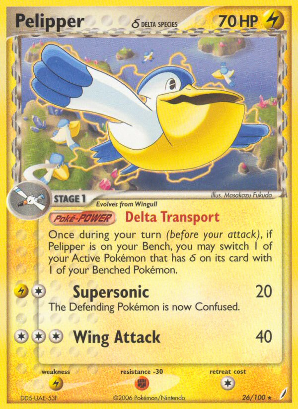 Pelipper δ 26/100 Pokémon EX Crystal Guardians (2006) English card — catalogue reference
