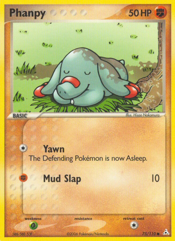 Phanpy 75/110 Pokémon EX Holon Phantoms (2006) English card — catalogue reference