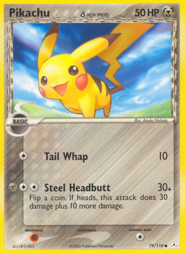 Pikachu δ 79/110 Pokémon EX Holon Phantoms (2006) English card — catalogue reference