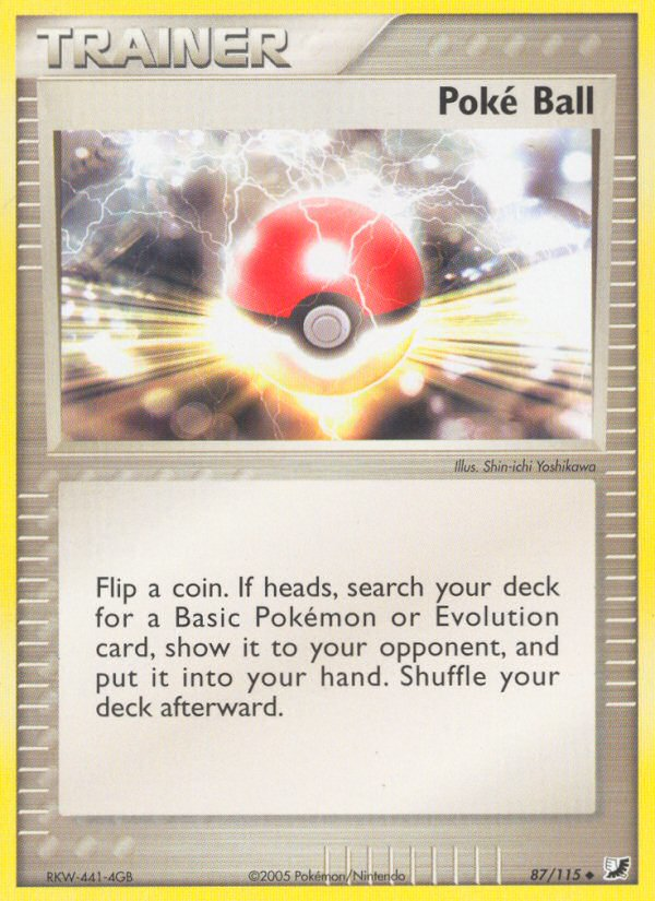 Poké Ball 87/115 Pokémon EX Unseen Forces (2005) English card — catalogue reference