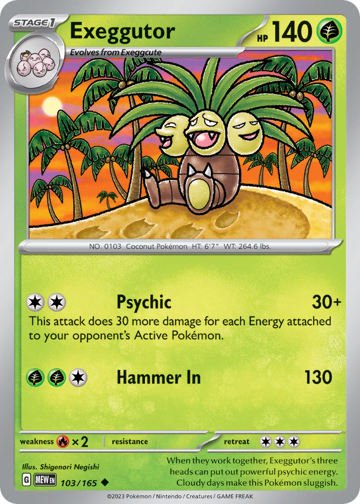 Exeggutor 103/165 — English Pokémon 151 (2023)