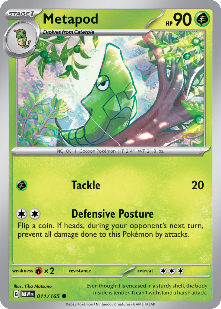 Metapod 11/165 — English Pokémon 151 (2023)