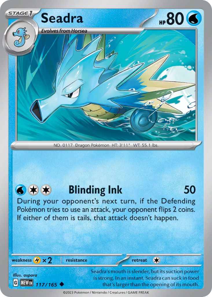 Seadra 117/165 — English Pokémon 151 (2023)