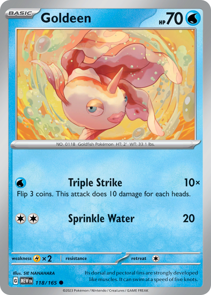 Goldeen 118/165 — English Pokémon 151 (2023)