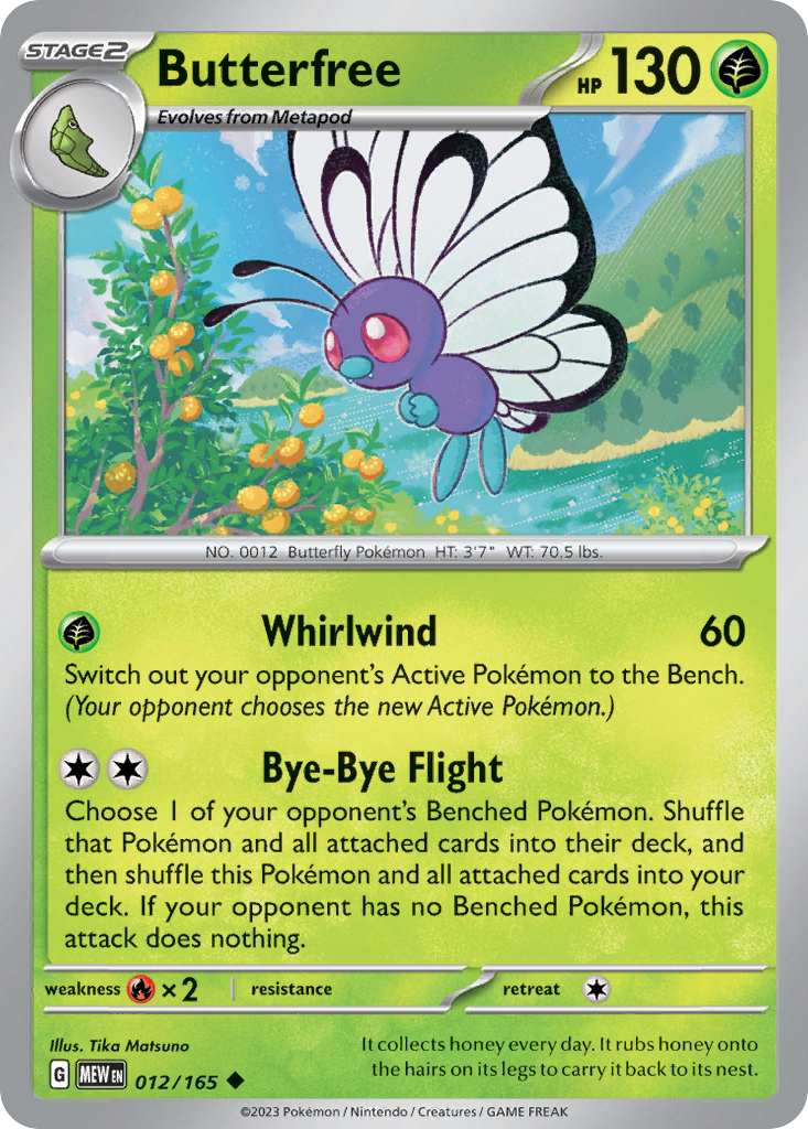 Butterfree 12/165 — English Pokémon 151 (2023)