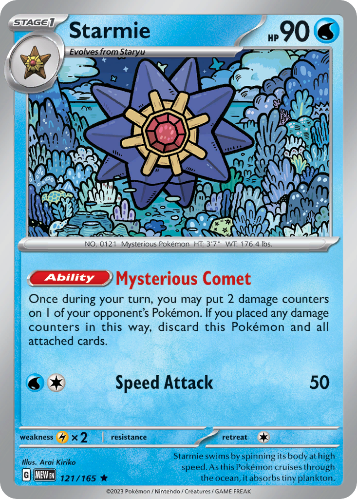 Starmie 121/165 — English Pokémon 151 (2023)