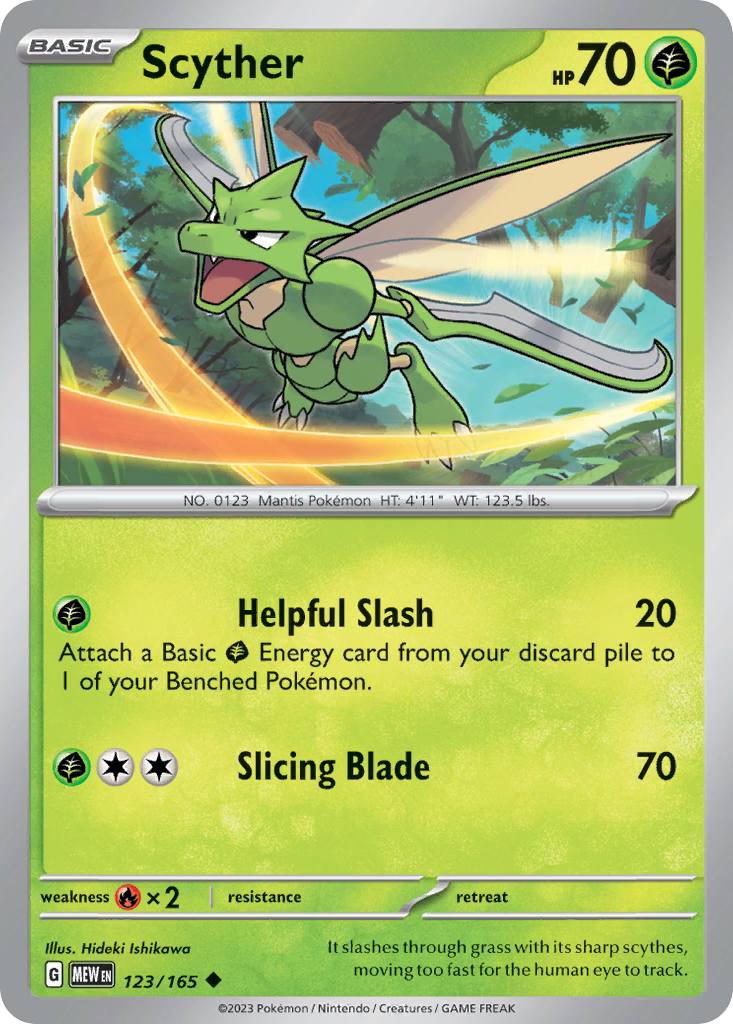 Scyther 123/165 — English Pokémon 151 (2023)