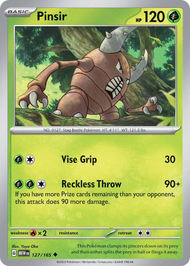 Pinsir 127/165 — English Pokémon 151 (2023)
