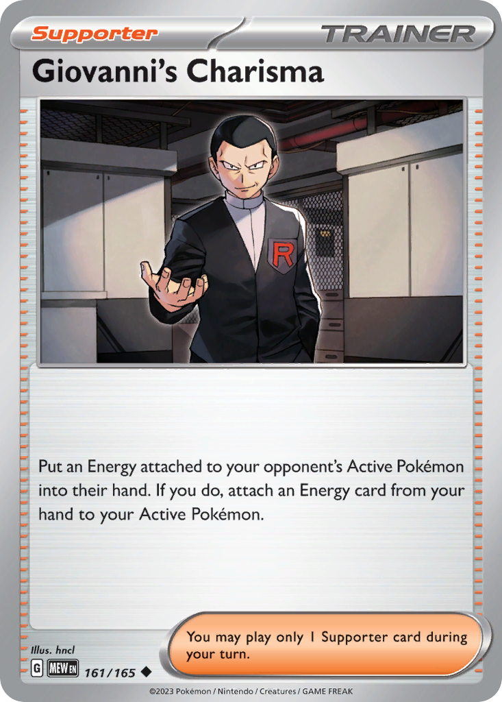 Giovanni's Charisma 161/165 — English Pokémon 151 (2023)