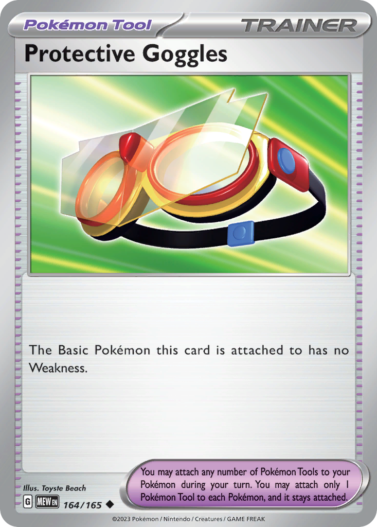 Protective Goggles 164/165 — English Pokémon 151 (2023)