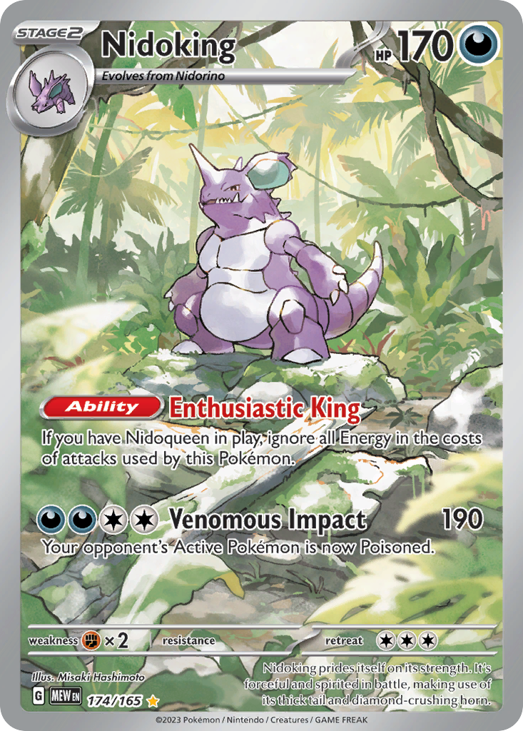 Nidoking 174/165 — English Pokémon 151 (2023)