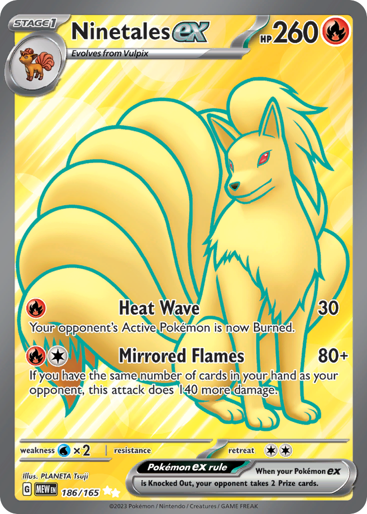 Ninetales ex 186/165 — English Pokémon 151 (2023)