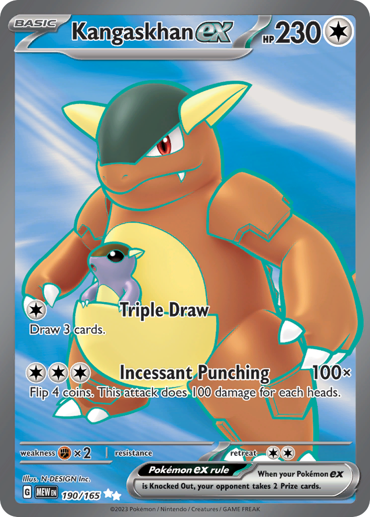 Kangaskhan ex 190/165 — English Pokémon 151 (2023)