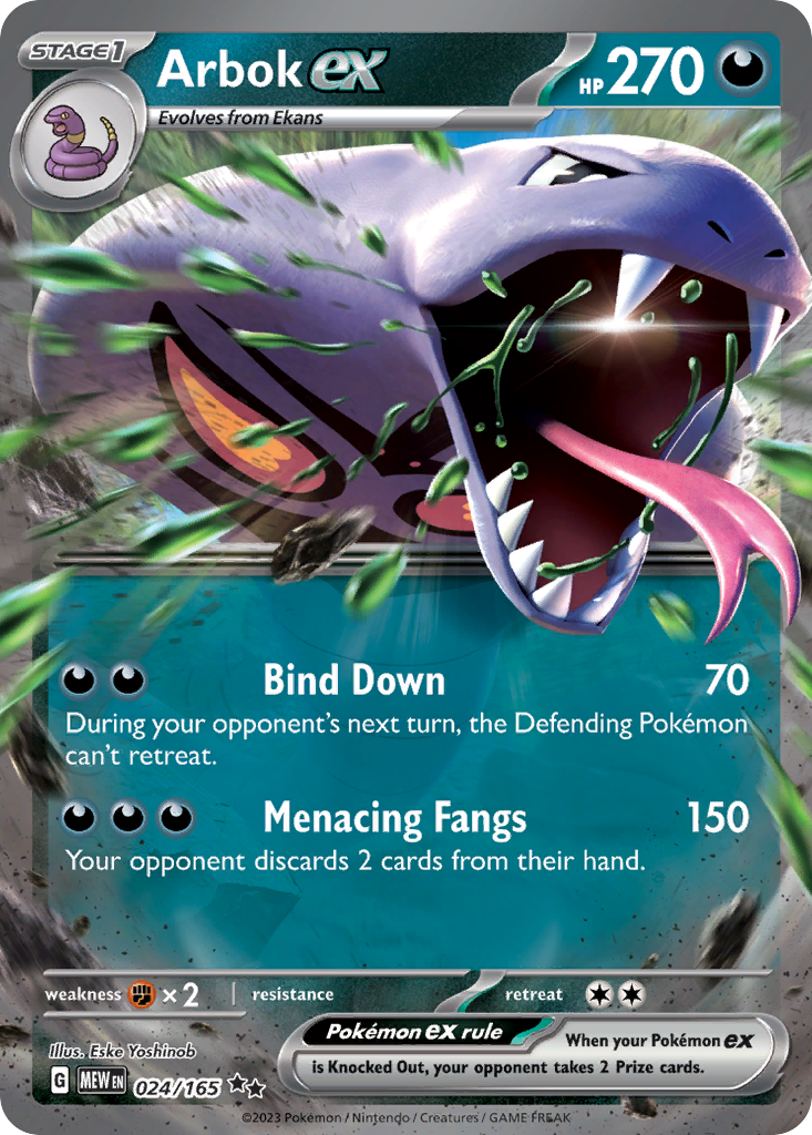 Arbok ex 24/165 — English Pokémon 151 (2023)