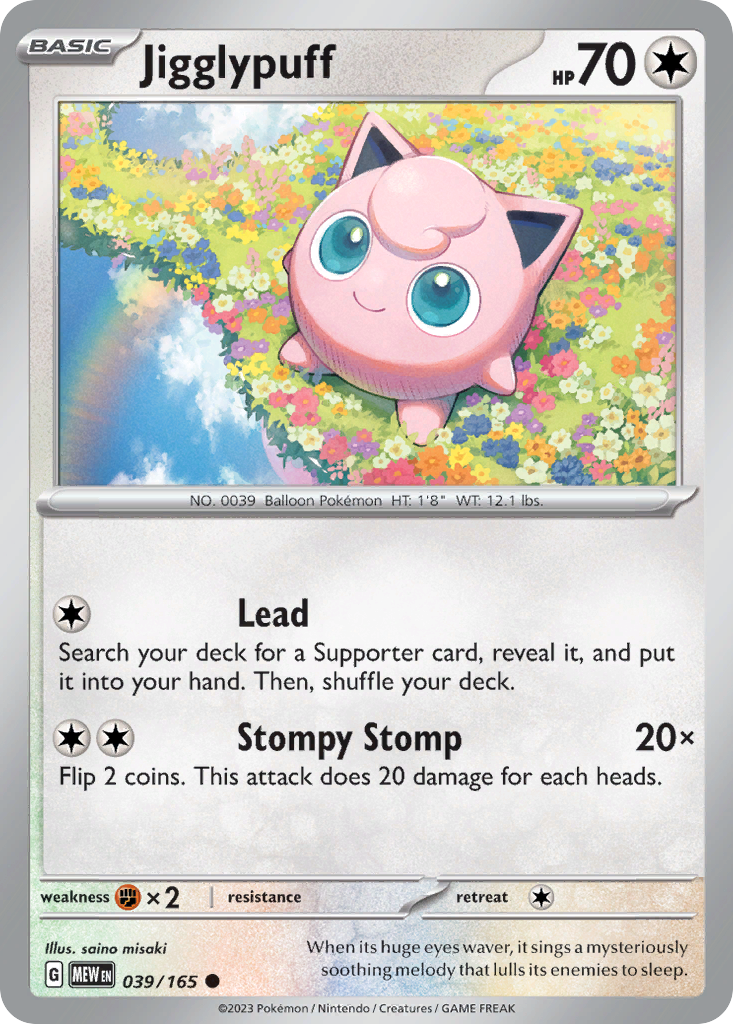 Jigglypuff 39/165 — English Pokémon 151 (2023)