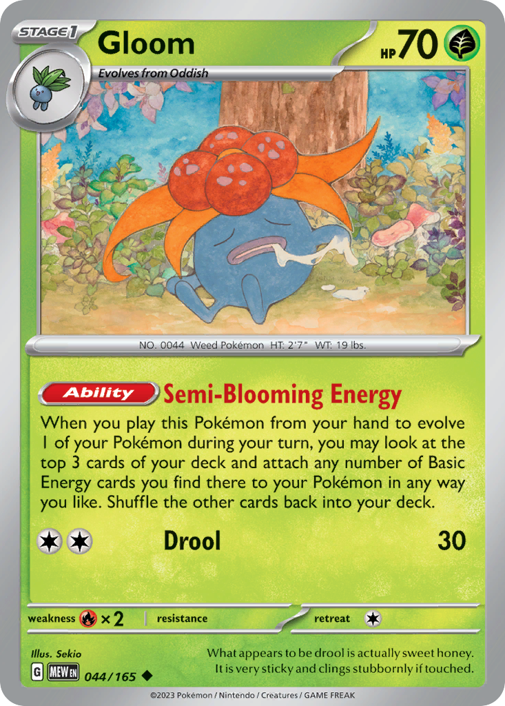 Gloom 44/165 — English Pokémon 151 (2023)