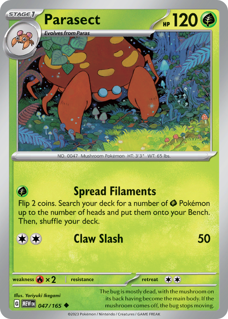 Parasect 47/165 — English Pokémon 151 (2023)
