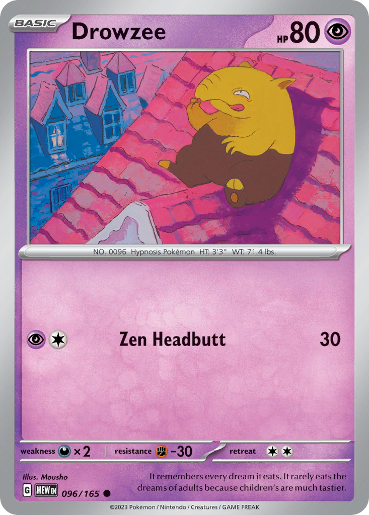 Drowzee 96/165 — English Pokémon 151 (2023)