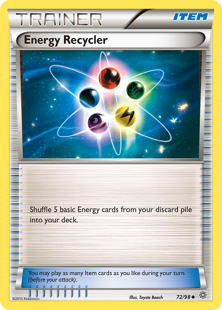 Energy Recycler 72/95 English Pokémon card from Ancient Origins (2015)