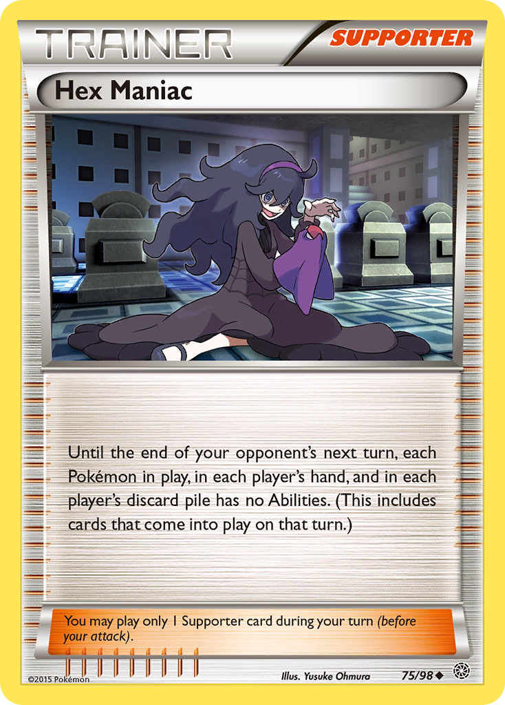 Hex Maniac 75/95 English Pokémon card from Ancient Origins (2015)