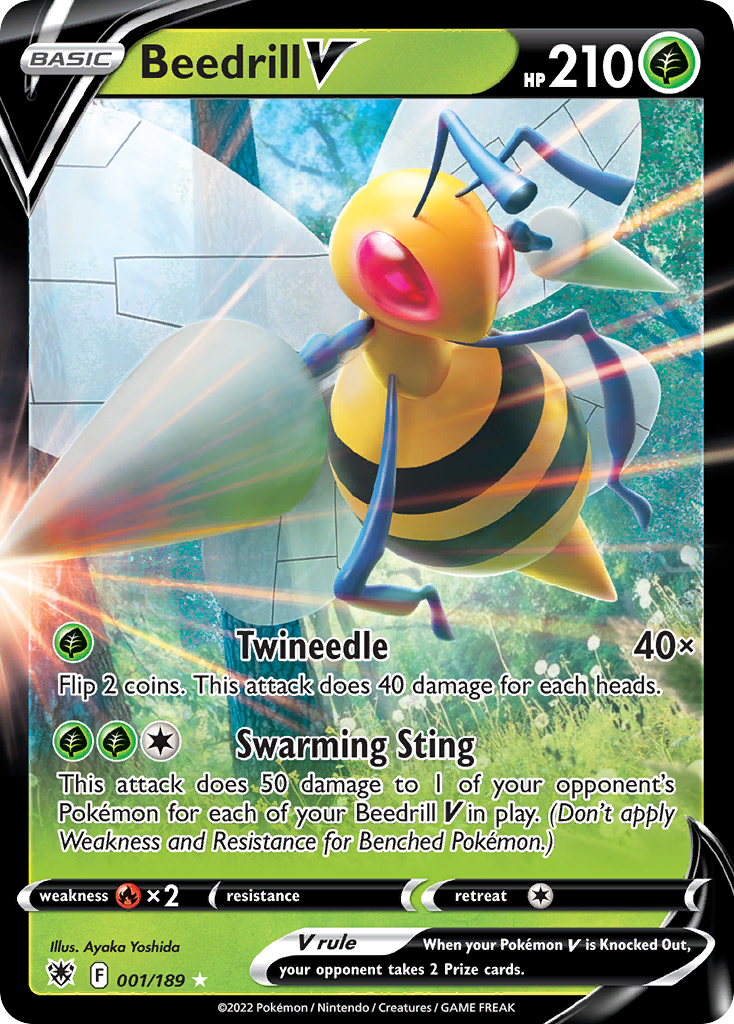 Beedrill V 1/189 — English Pokémon Astral Radiance (2022)