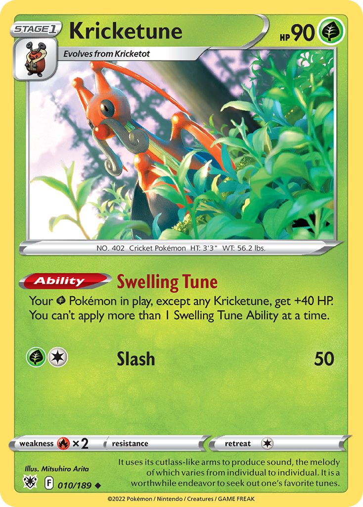 Kricketune 10/189 — English Pokémon Astral Radiance (2022)