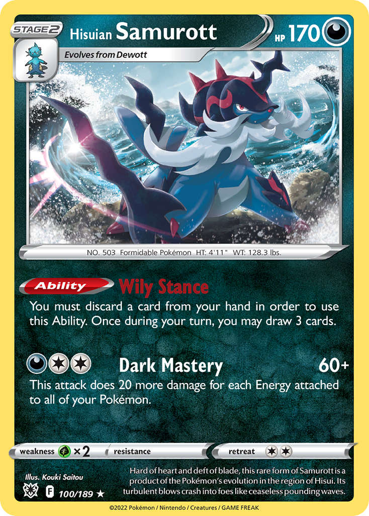Hisuian Samurott 100/189 — English Pokémon Astral Radiance (2022)